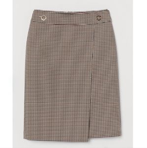 NWT H&M Houndstooth Print Multi-Colored Knee Length Pencil Skirt
